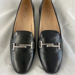 Tod's Double T black women's loafers